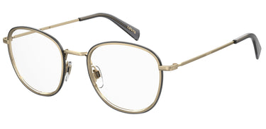 Premium Women Levi's Model Eyeglasses: LV 1027 - Gold & Grey- SpecSMART Eye Clinic (Diagonal View)